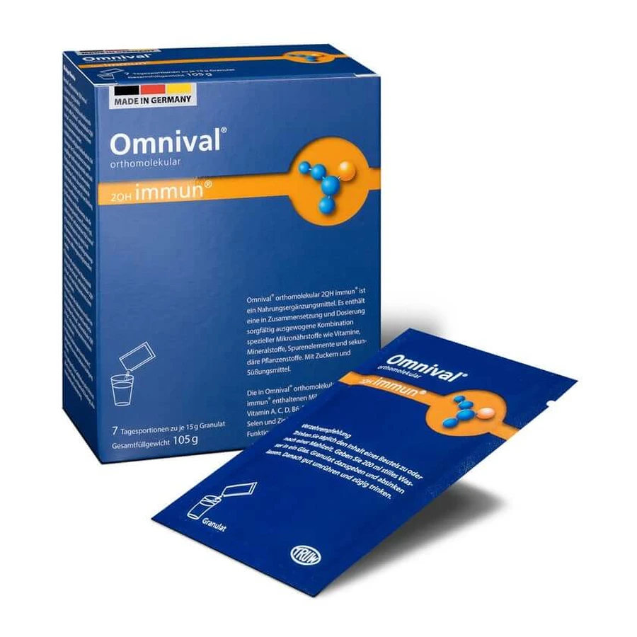 Omnival orthomolecular 2OH gránulos inmunitarios 7 uds.