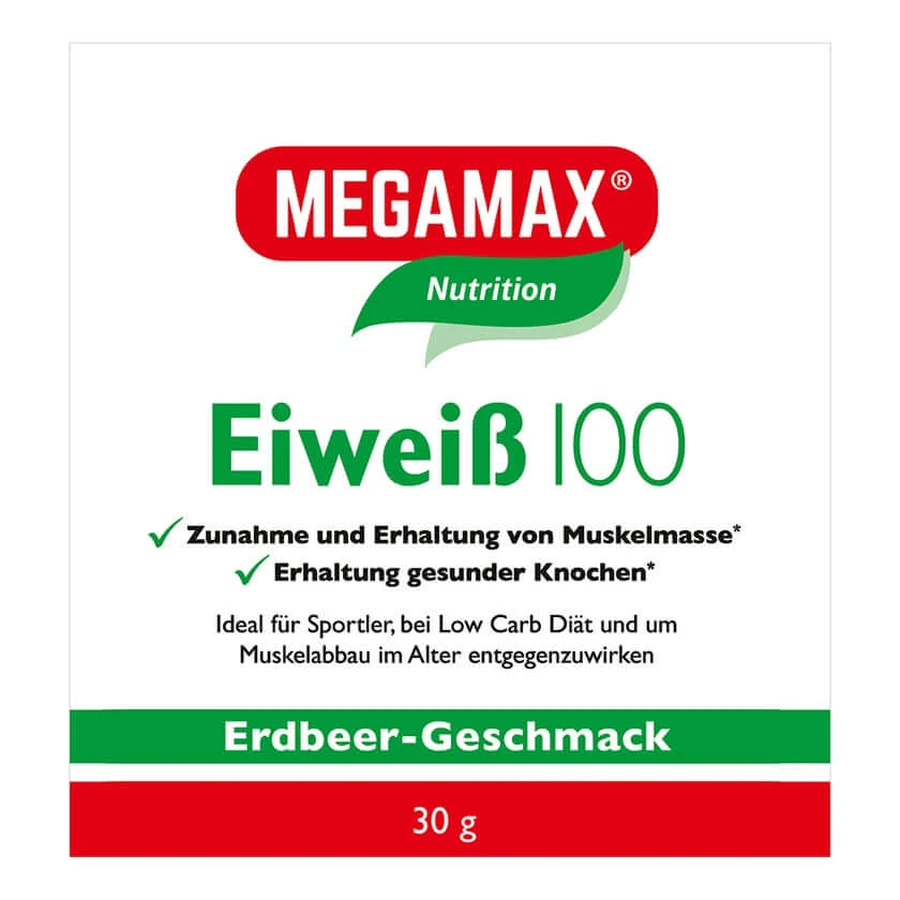 MEGAMAX Protein 100 STRAWBERRY 30 g
