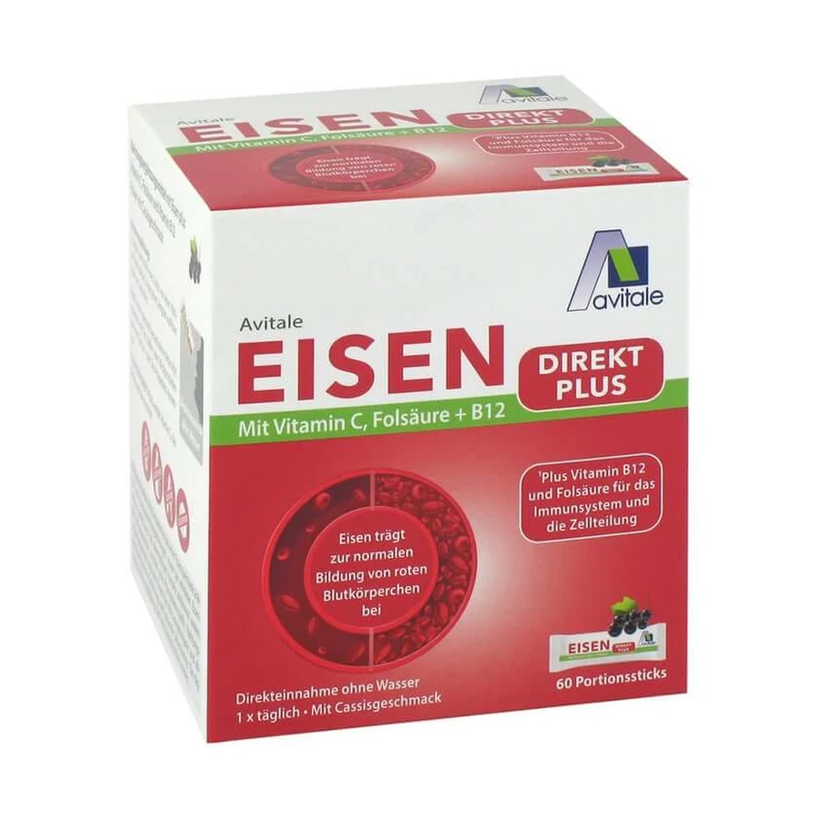 Eisen Direkt plus Vitamin C+Folsäure+B12 60 St