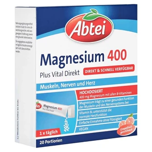 Abbey Magnesium 400 Plus Vital Direct Granules 20 Capsules
