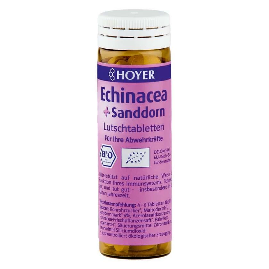 HOYER Echinacea + Argousier Pastilles BIO 60 Capsules
