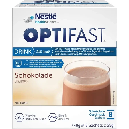 OPTIFAST Drink Chocolate 8X55 g: ceny i cechy