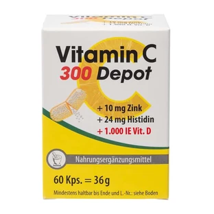 Vitamin C 300 Depot + Zinc + Histidine + Vitamin D Capsules 60 Capsules