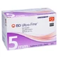 BD Ultrafijne pennaalden 5 mm 31 G 0,25 105 stuks