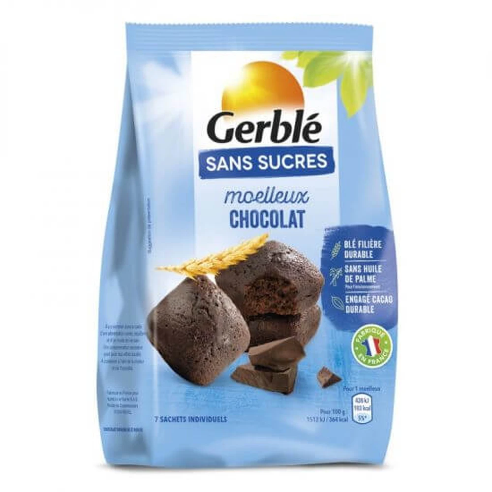 Glucoregul Glucoregul Madlene chocolate soft cookies, sugar free, 196g, Gerble