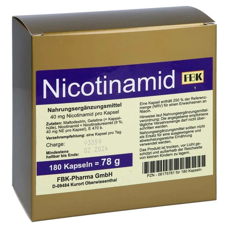 Nicotinamide capsules 180 St