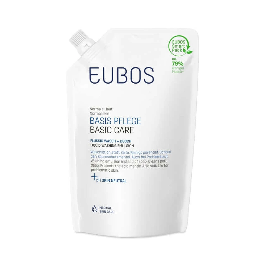 EUBOS BASIC CARE LIQUID WASH + SHOWER REFILL BAG 400 ml