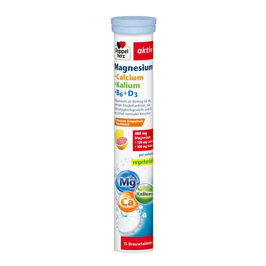 Doppelherz Magnesium + Calcium + Kalium + B6 + D3 15 St