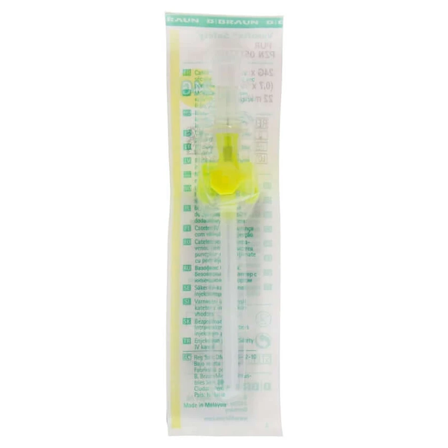 B. Braun Vasofix Safety Venenverweilkanüle gelb, PUR 24G, 0,7 x 19mm 1 St
