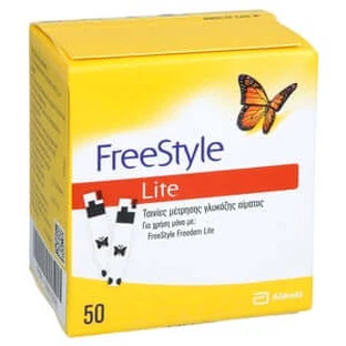Freestyle Lite Test Strips Without Coding F.finger 50 pcs