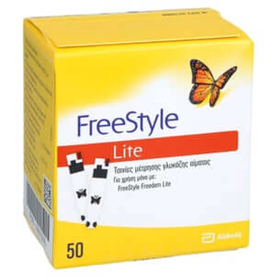 Freestyle Lite Test Strips Without Coding F.finger 50 pcs
