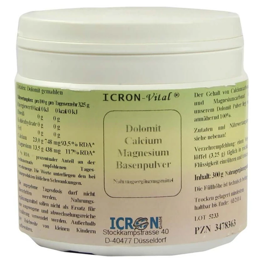 Dolomit Calcium Magnesium Basenpulver Icron Vital 300 g