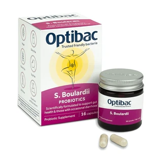 Probiótico Saccharomyces Boulardii, 16 cápsulas, OptiBac