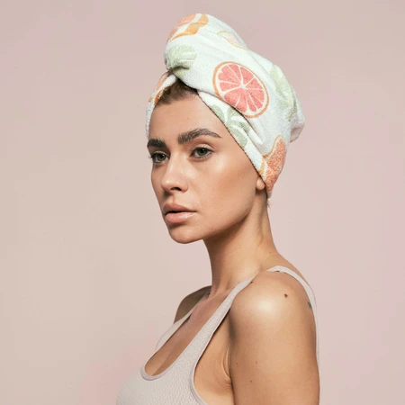 Hair towel with button Bikini Martini, Meloni Care