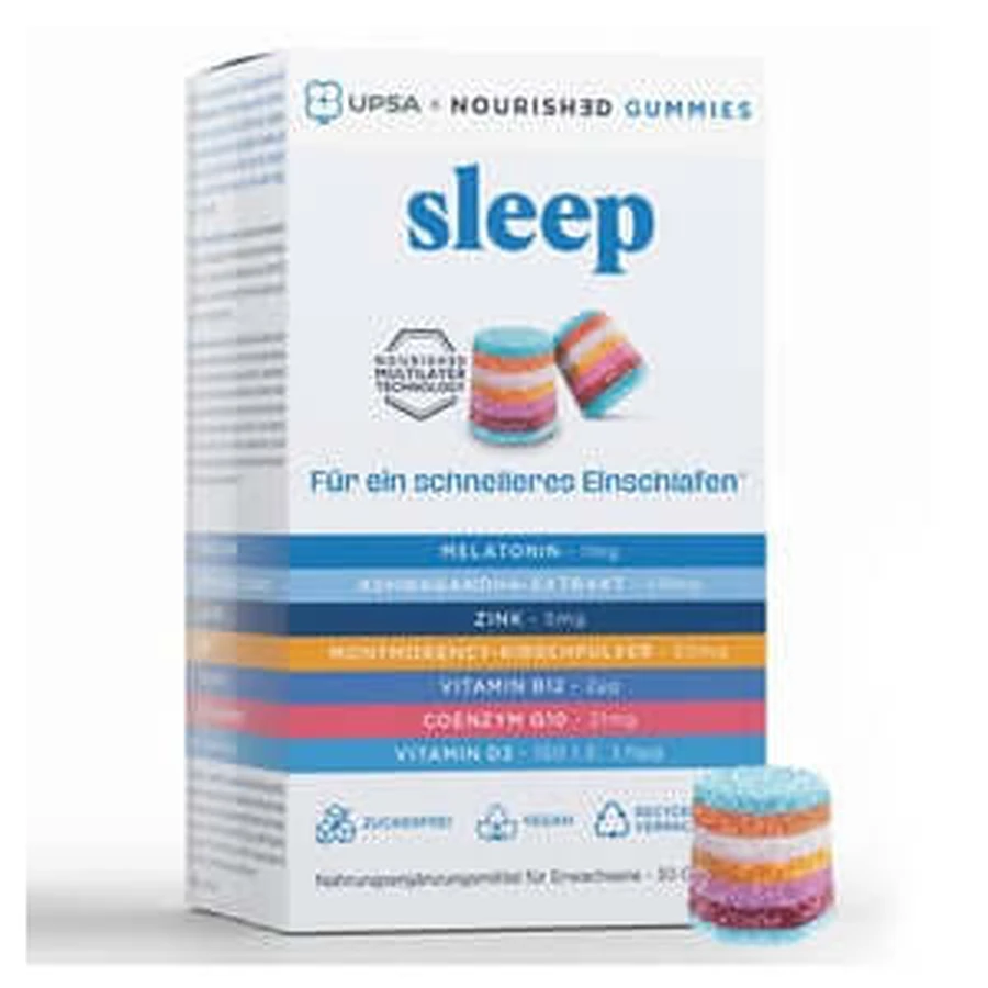 UPSA x Nourished 7 in 1 Gummies Sleep 30 St