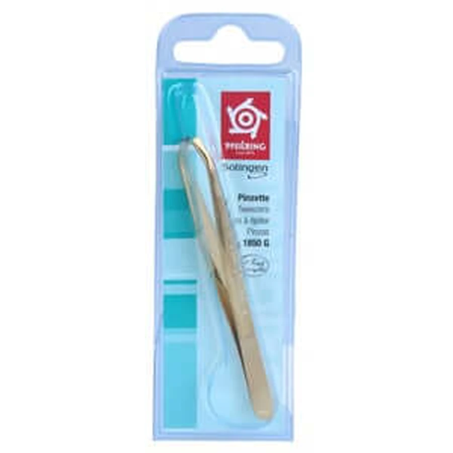 Tweezers Servina 1850g hard gold-plated 1 pc