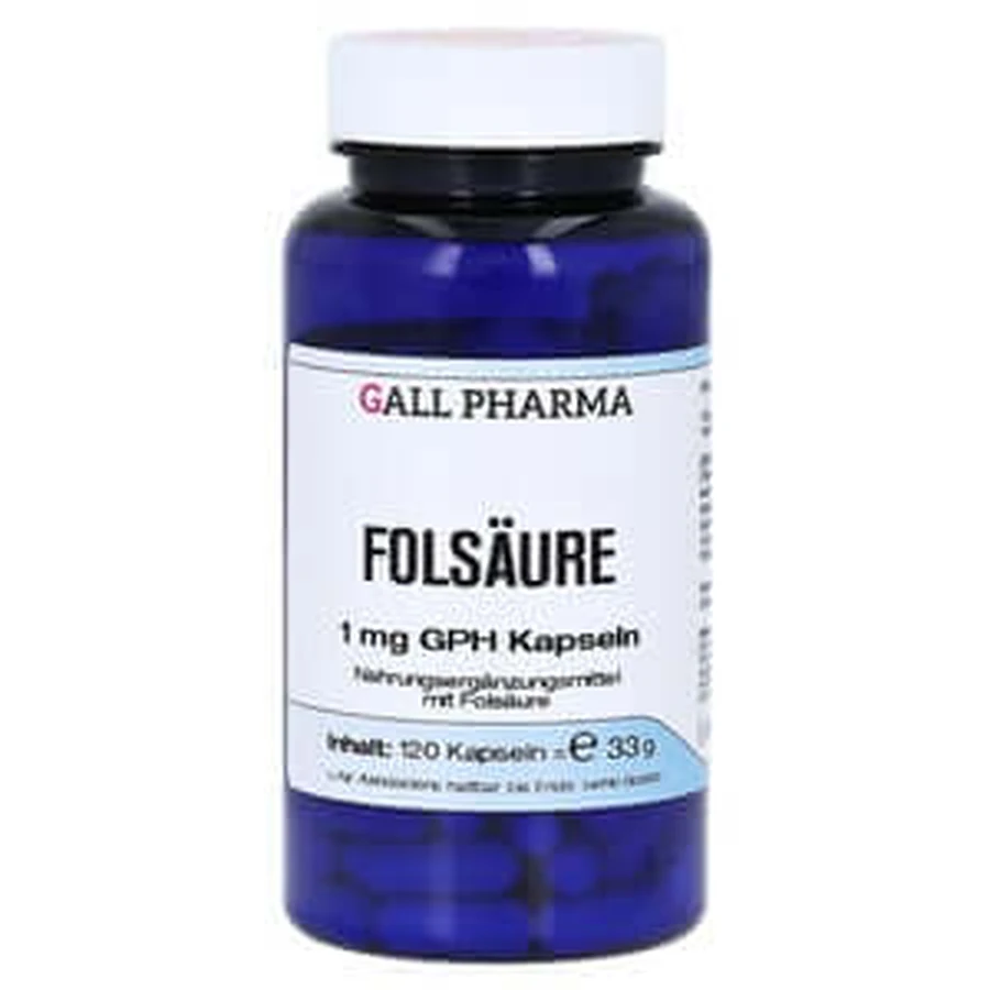 Folic acid 1 mg GPH capsules 120 Capsules