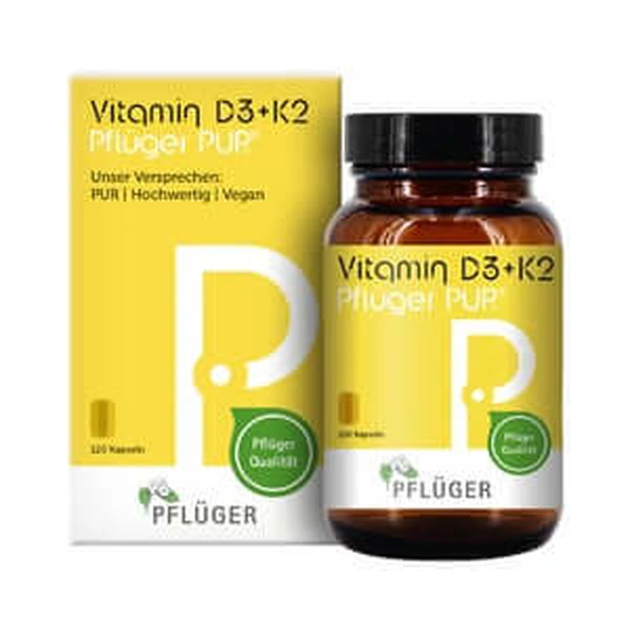 Vitamin D3+K2 Pflüger PUR 120 St