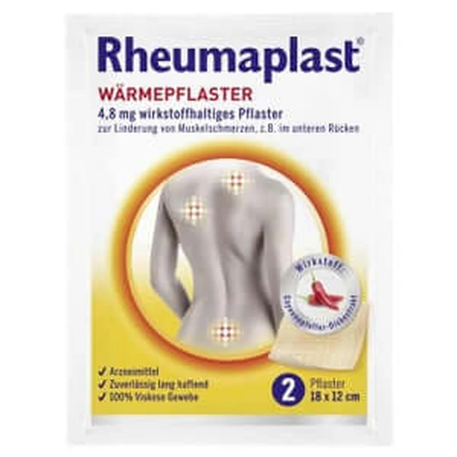 Rheumaplast 4,8 mg werkzame stof bevattende pleister 2 st.