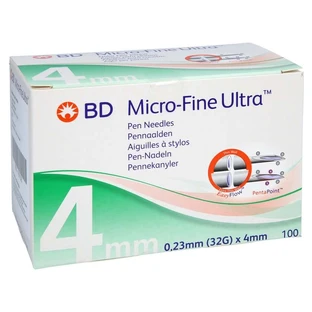 BD Micro-fine Ultra agujas pluma 0.23x4 mm 100 uds.