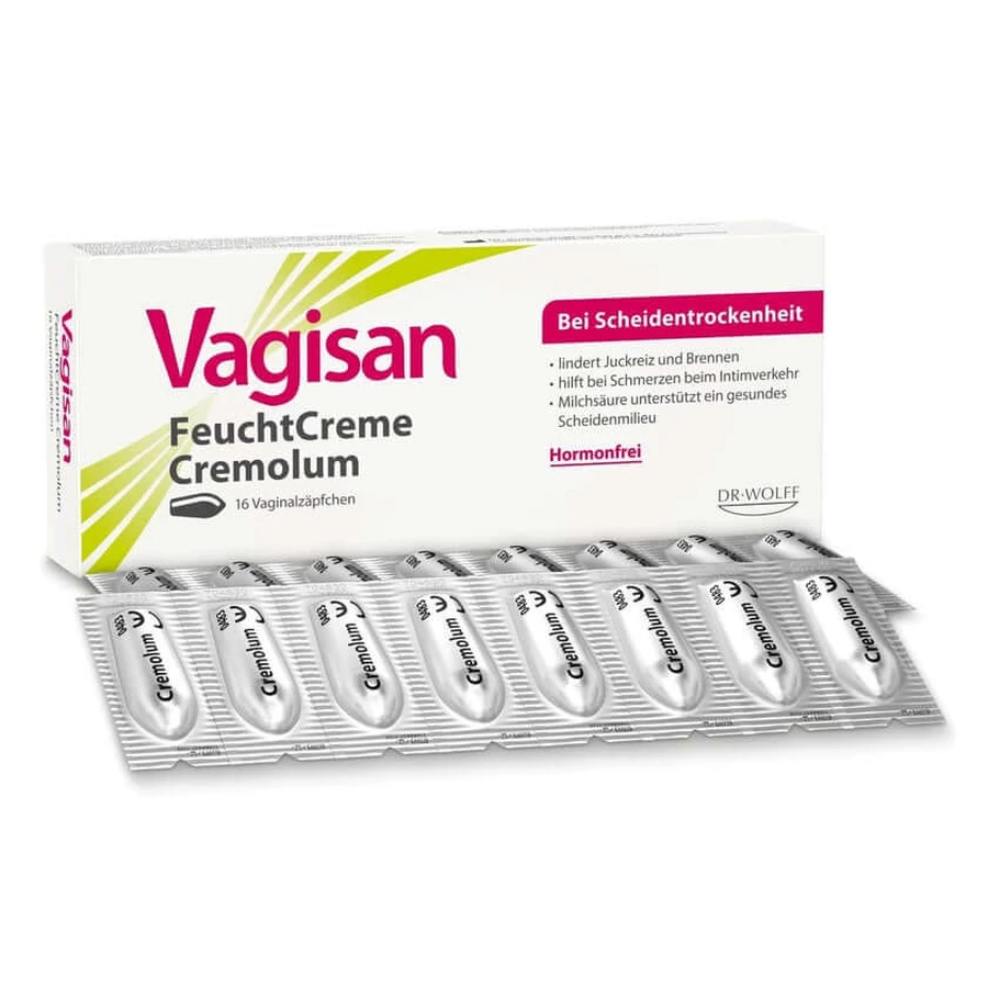Vagisan Vochtinbrengende Crème Cremolum 16 st.