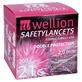 Wellion Safetylancets 21 G 2 mm Veiligheid 200 stuks