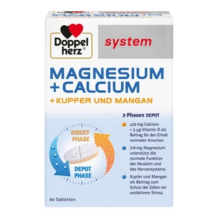 Doppelherz system Magnesium + Calcium + Copper + Manganese 60 St