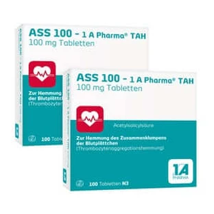 ASS 100-1 A Pharma TAH Doppelpack 2X100 St