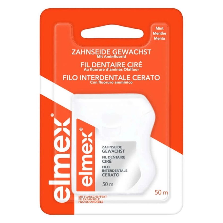 elmex dental floss waxed, 50 m 50 m