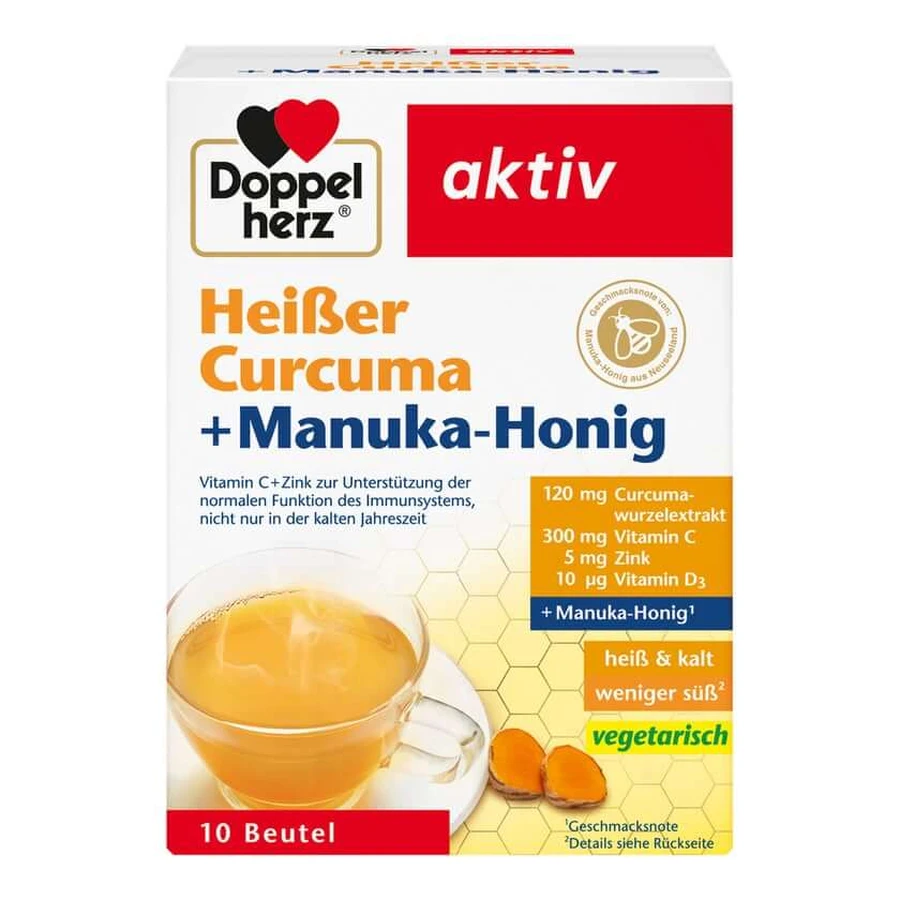 Double Heart Hot Curcuma+manuka-miel G 10 St