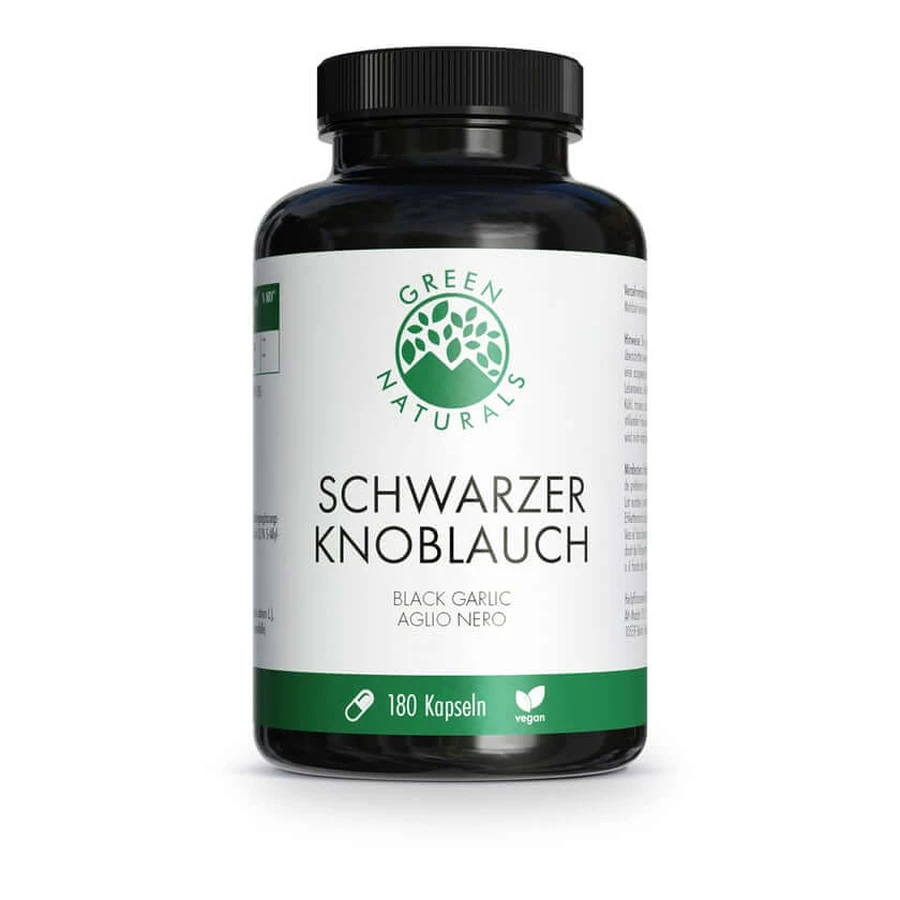 Green Naturals Schwarzer Knoblauch 750 Mg Vegan 180 St
