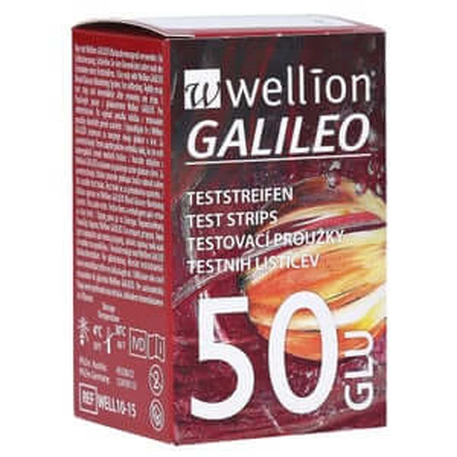 Wellion Galileo tiras reactivas de glucosa en sangre 50 uds.