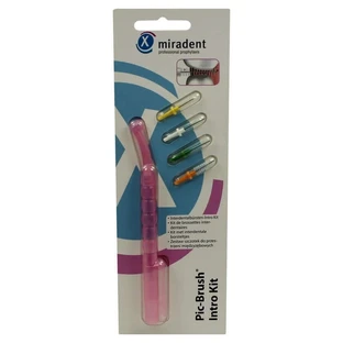 Cepillos interdentales Miradent Pic-Brush Intro Kit rosa transparente 1 ud.