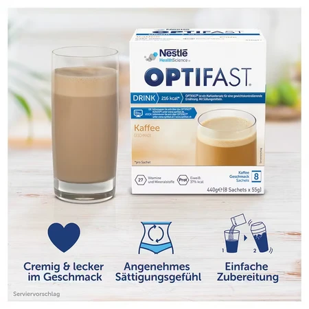 OPTIFAST Drink Kaffee 8X55 g