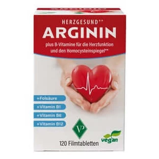Arginine HEART HEALTHY + vitamins B1 + B6 + B12 + folic acid 120 pcs.