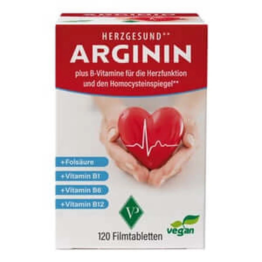 Arginine HEART HEALTHY + vitamins B1 + B6 + B12 + folic acid 120 pcs.