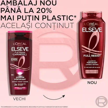 Strengthening shampoo for brittle hair with a tendency to fall out Full Resist, 400 ml, Elseve