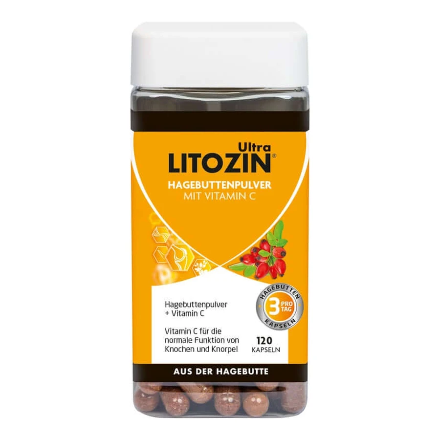 Litozin Ultra Rozenbottelpoeder + Vitamine C 120 St