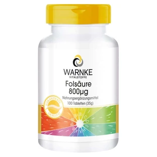 Folic acid 800 microgram tablets 100 pcs