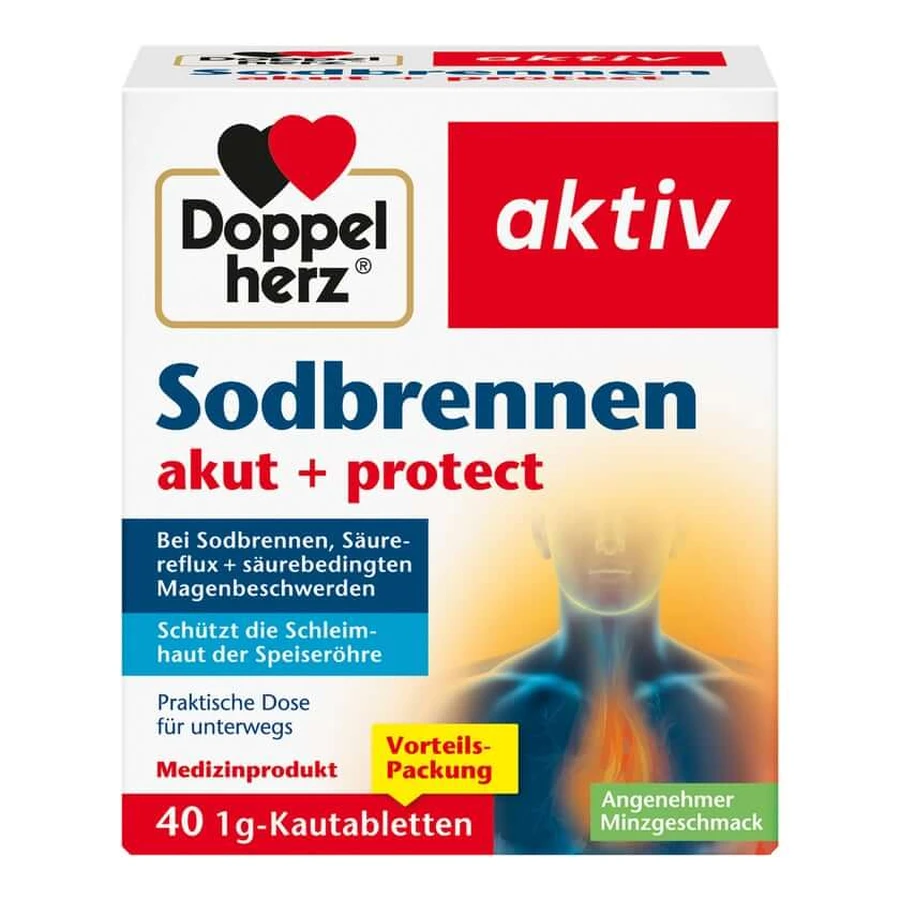 Doppelherz heartburn acute + protect 40 St