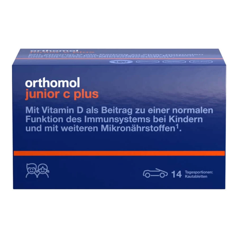Orthomol junior C plus chewable tablets tangerine-orange/forest fruit 14 pcs.