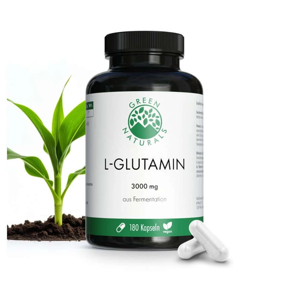 Green Naturals L-glutamin 3000 Mg Vegan Kapseln 180 St