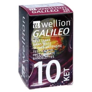 Wellion Galileo keton teststrips 10 stuks.