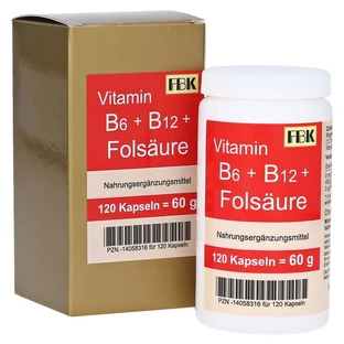 Vitamin B6+b12+folsäure Kapseln 120 St