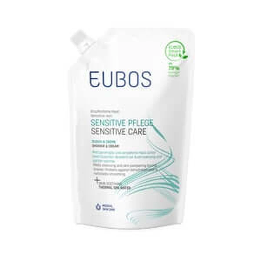 EUBOS CREMĂ ȘI DUȘ DE ÎNGRIJIRE SENSITIVĂ BAG 400 ml