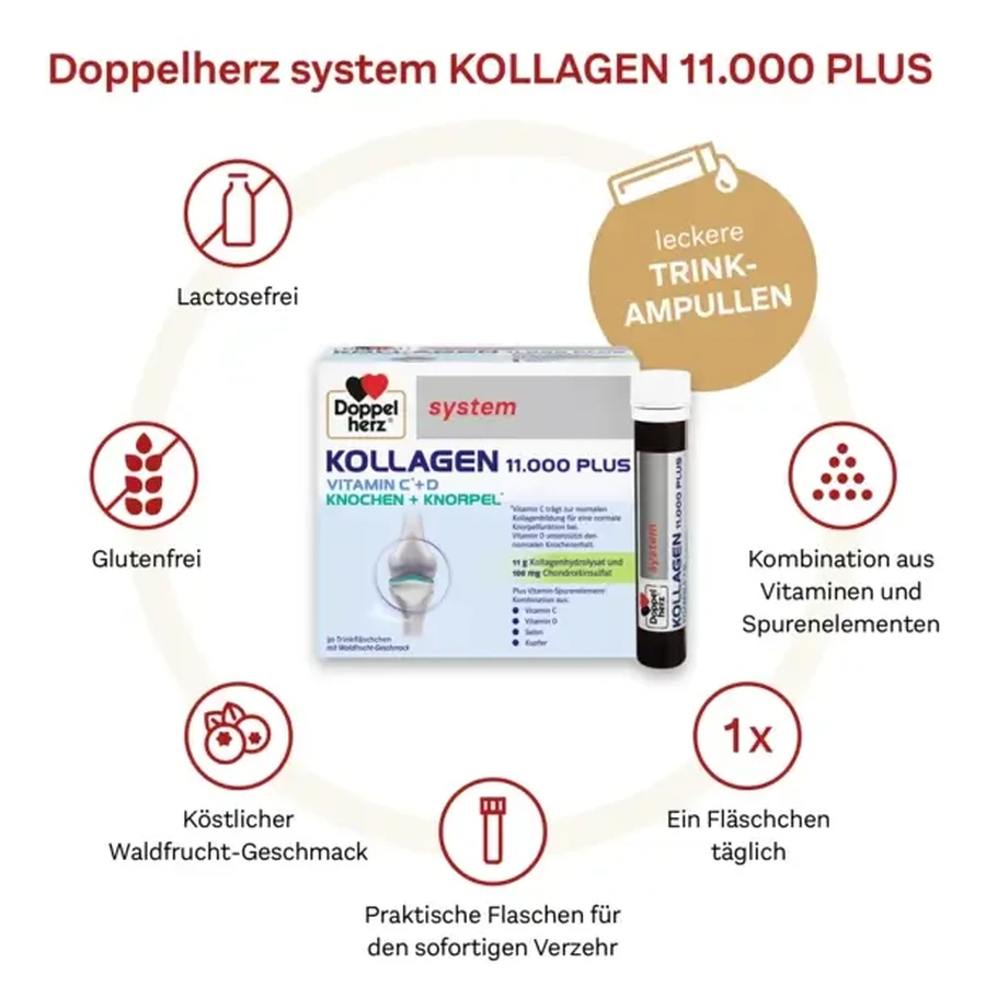 Doppelherz system Collagen 11.000 Plus Health + Mobility 30X25 ml