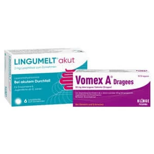Vomex A Dragees + Lingumelt akut 1 Set