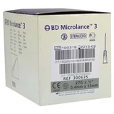 BD Microlance 3 cánula especial 27 G 1/2 0, 100 uds.