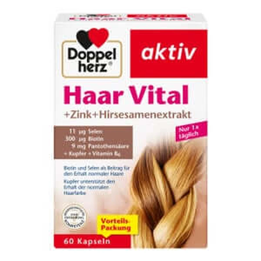Doppelherz Haar Vital+zink+hirse Kapseln 60 St