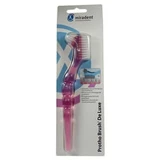 Miradent perie pentru proteze dentare Protho Brush De Luxe roz transaprent 1 buc